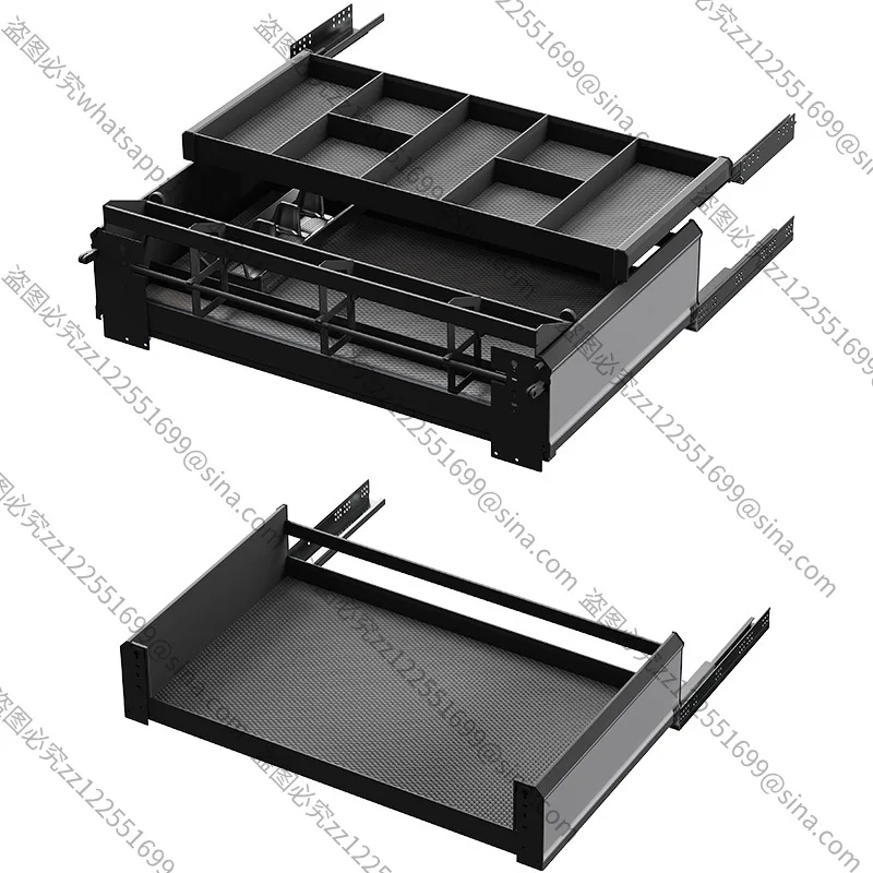 It Is Suitable for Easily Pulling Baskets. The Cabinet Is Tilted To Draw Dishes and Baskets At Will.Three-layer Drawer Type