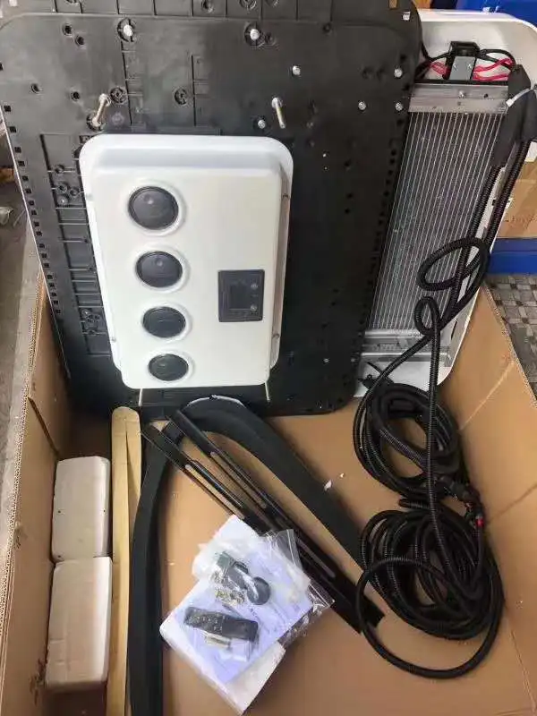 12 فولت 24 فولت تيار مستمر المحمولة جرار قافلة مكيف الهواء سقف السيارة العلوي مكيف الهواء للسيارات #3