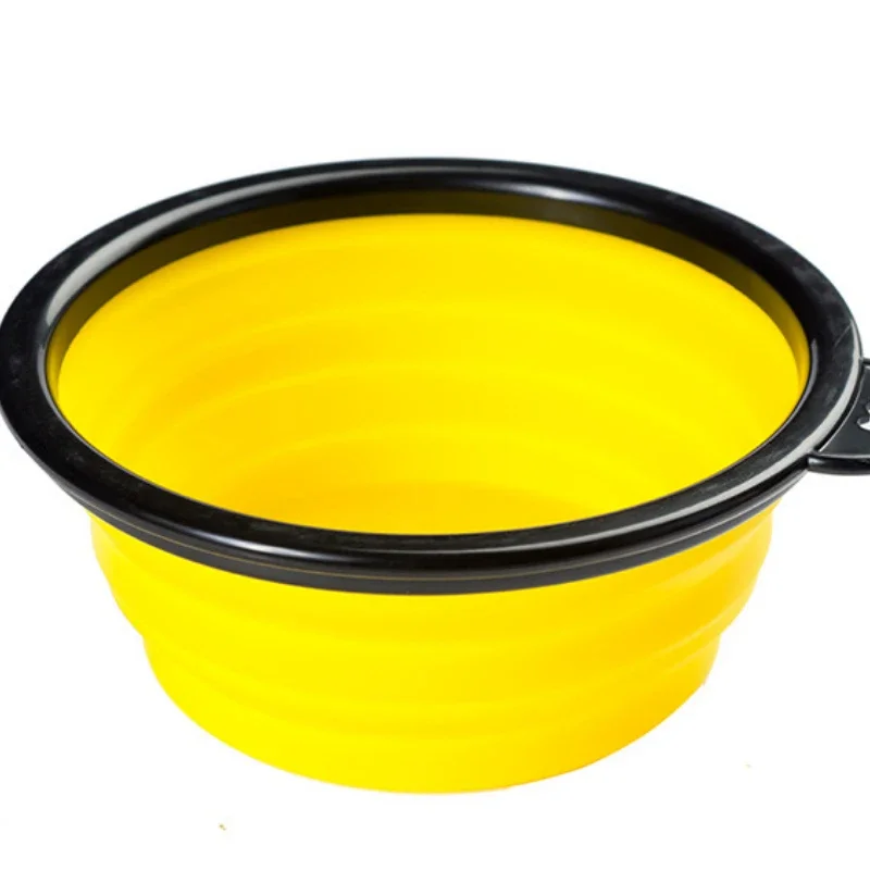 450ML Foldable Silicone Pet Bowl Portable Puppy Food Container Collapsible Feeder for Outdoor Camping Dog Accessories