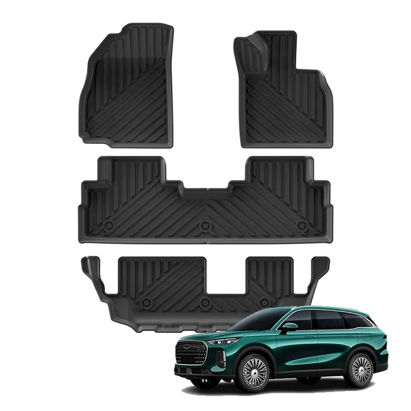 

For Chery TIGGO 9 2025-2026 TPE Car Floor Mats RHD All Weather Waterproof Anti-Slip Cargo Liner Anti Dirty Pads Car Interior