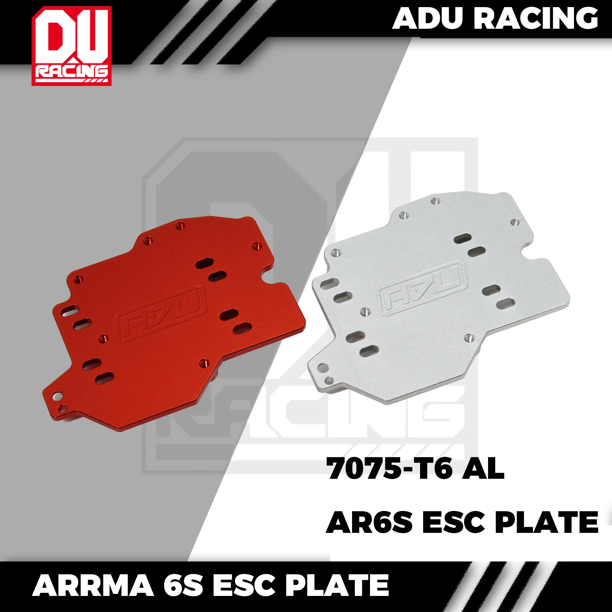 

ADU Racing ESC TRAY CNC 7075 T6 ALUMINUM FOR ARRMA 6S 1/8 AND 1/7 V6