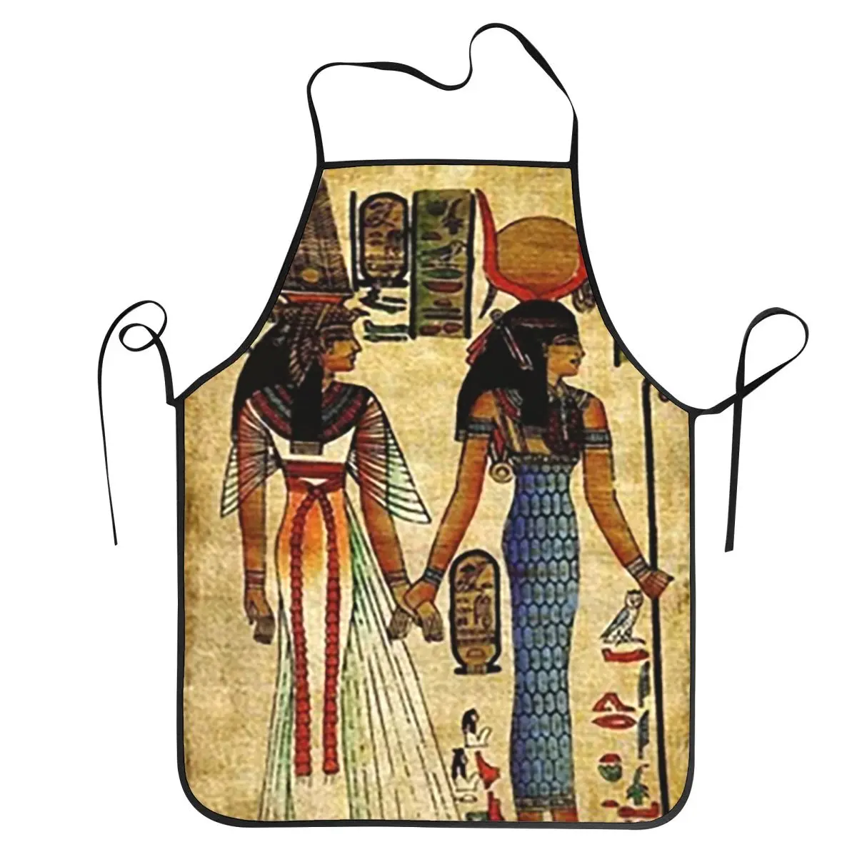 Egyptian Classical Pharaoh Anubis Art Apron Chef Cooking Tablier Sleeveless Bib Kitchen Cleaning Pinafore for Unisex Gardening