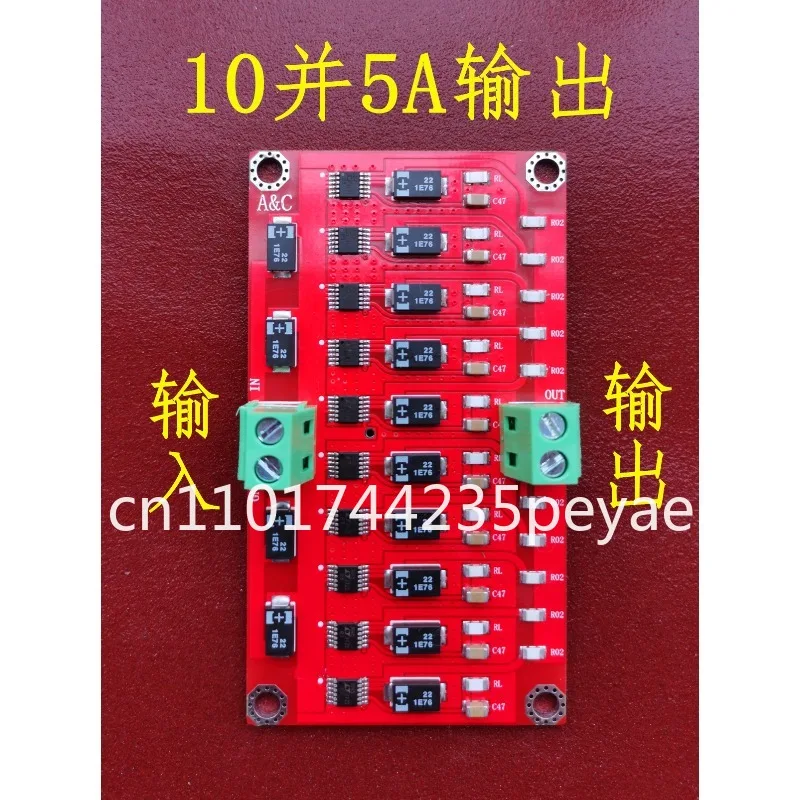 Alimentatore lineare regolato LT3045 a bassissimo rumore, 10 paralleli, 5A con dissipatore di calore, uscita 5V/9V/12V per