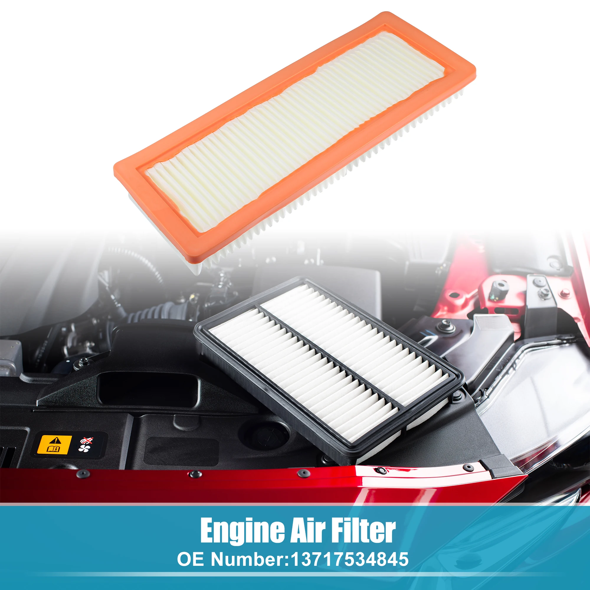 X Autohaux Auto Engine Air Filter Fit for BMW MINI COUNTRYMAN COUPE JCW No.13717534845