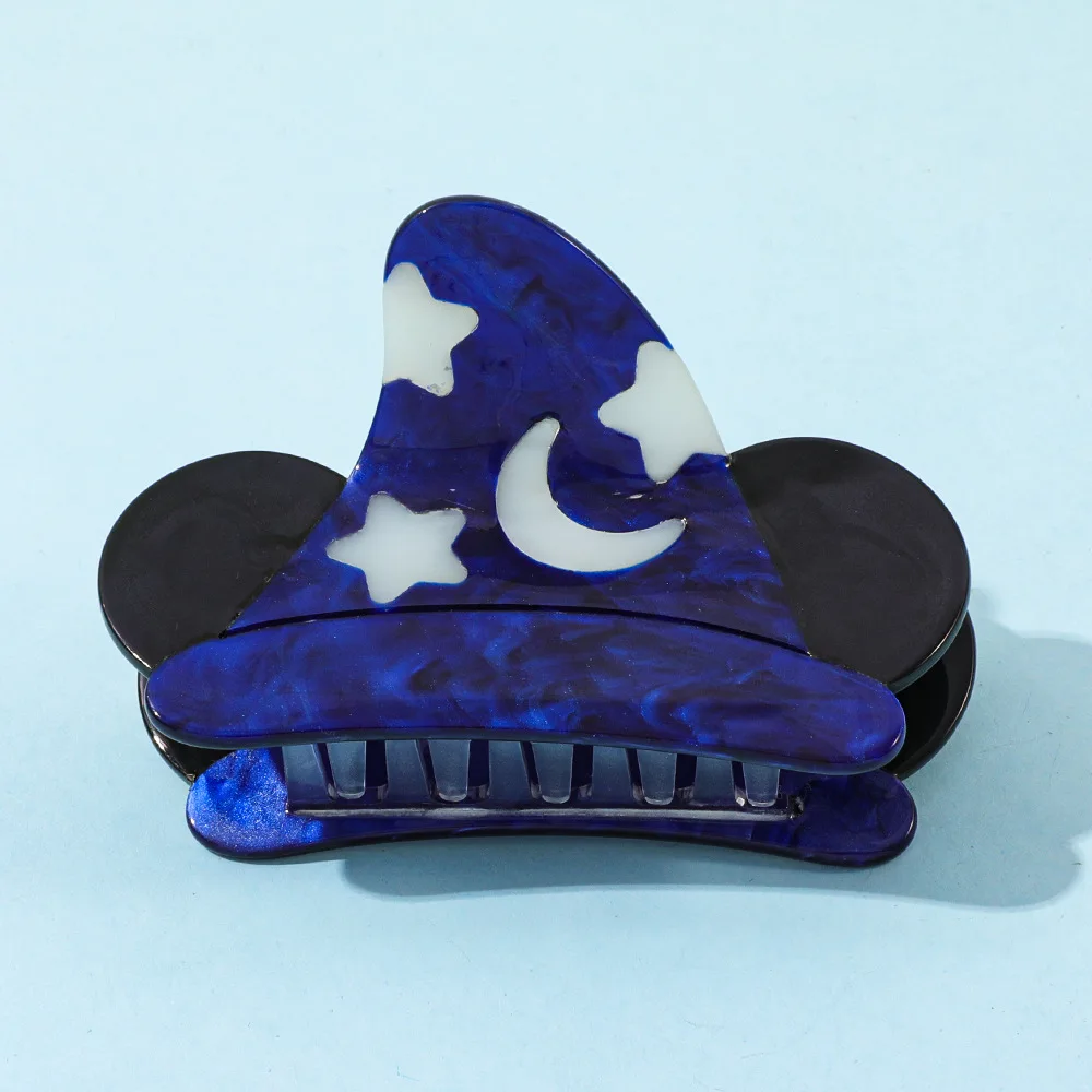 

NC мультяшная синяя волшебная шляпа, коготь для волос, милая ведьма-шляпа, зажим для волос, модная заколка для волос в форме краба, зажим в виде акулы, аксессуары для волос для женщин и девочек