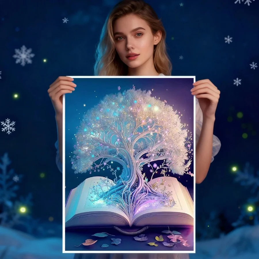

2026 New style Cross Stitch Winter Landscape Snow Scenery Decorative Handmade Scrapbooking Material Diary Album Craft Supplies