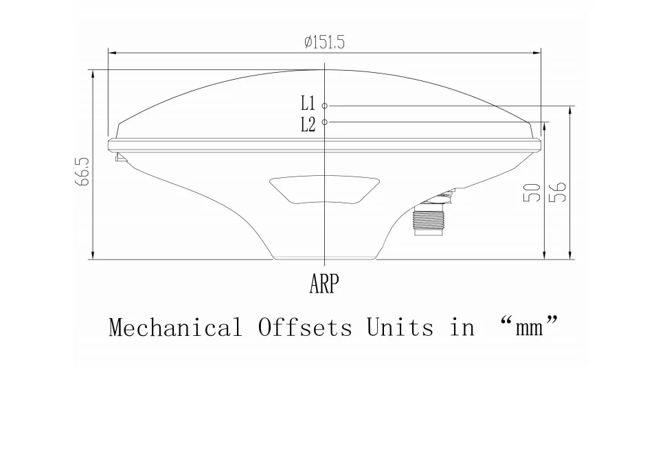 L1 L2 L5 rtk gnss antenna UM982 UM980 ZED-F9P Cable length 5 meters, default interface SMA