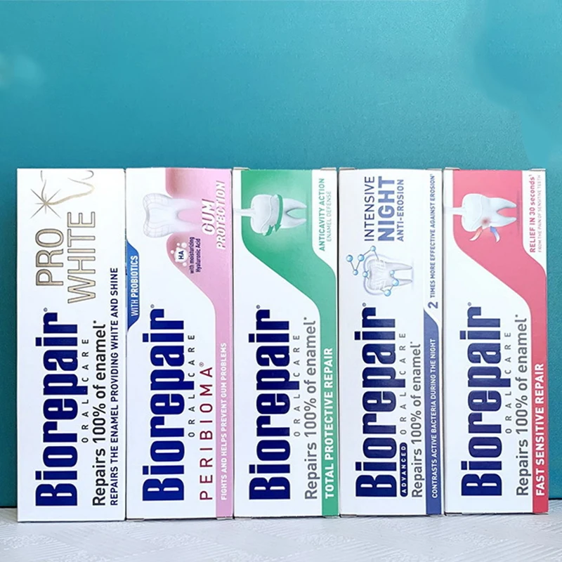 

75ml Italy Toothpaste Biorepair Total Protective Repair Toothpaste with microRepair Whitening Remove Smoke Stains Toothpaste