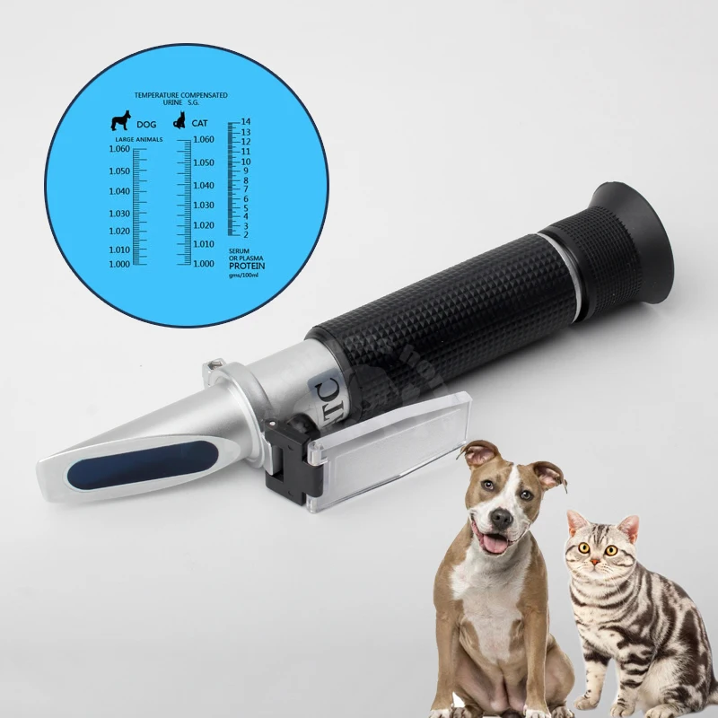 Cat Dog Urine Hydrometer Urine Specific Gravity Refractometer Protein Urea Hemoglobin Tester Veterinary Equipment