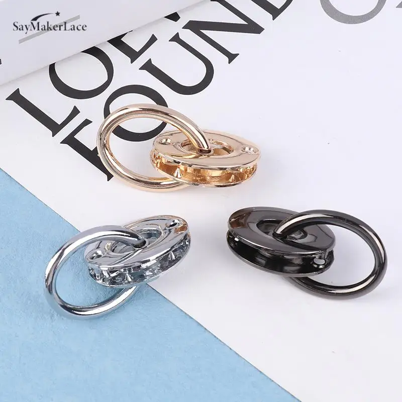 Metal Buckles Bag Side Hook Eyelet O Ring Clasp Screws Connect Handbag Handle Leather Bags Strap Belt Hardware Accessories