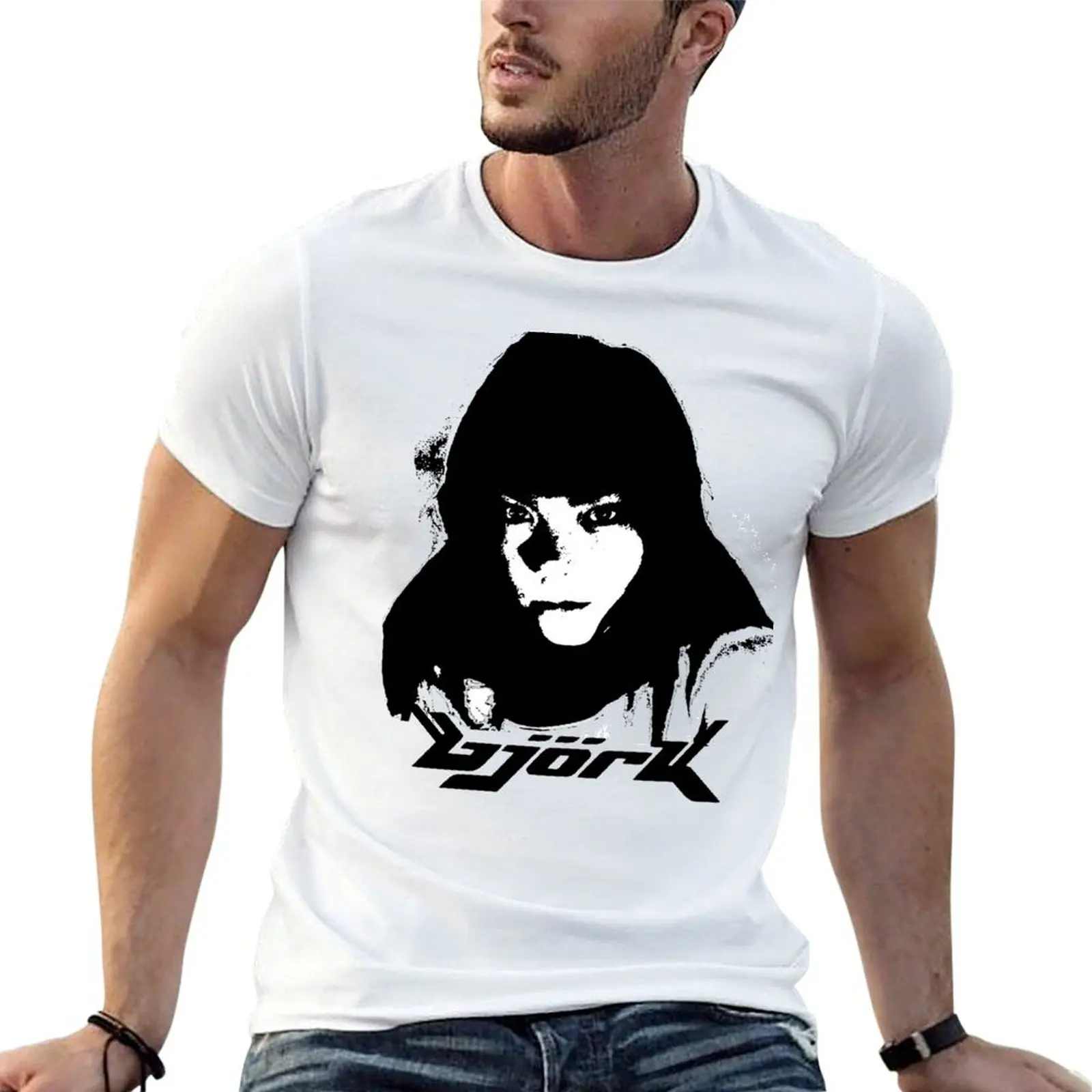 

punk bjork T-Shirt man t shirt heavy cotton funny t shirts dark humor T-Shirt