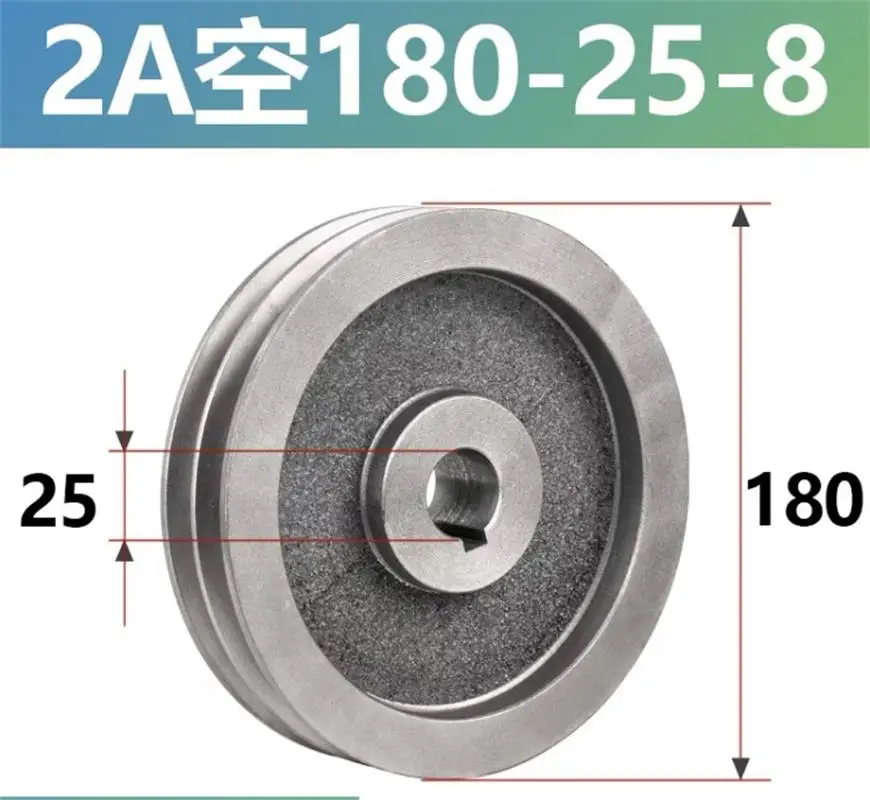 A2-180 V-kayışlı kasnak çift oluk 180mm dökme demir motor kayışlı kasnak motor aksesuarları