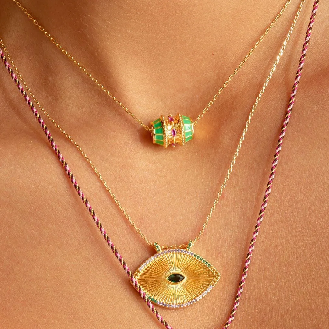 Drum Dough Pendant Twists Chain Bracelet Valentine\'s Day Gift Dopamine Colorful Drip Oil Tarot Bracelet Female Jewelry Gifts