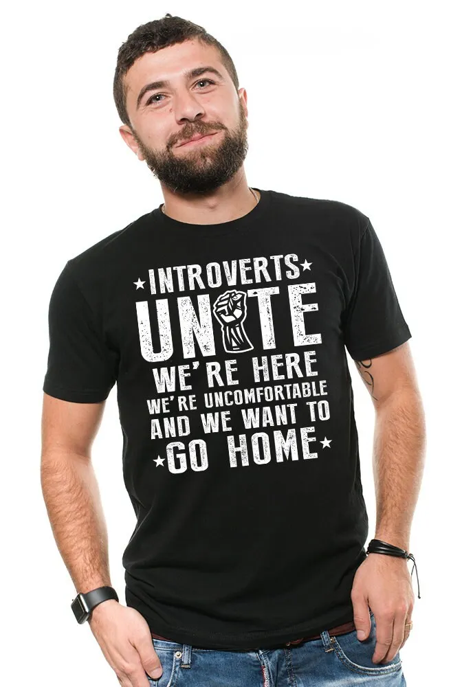 Funny Introvert Geek T Shirt Mens Introverts Unite Birthday Nerd