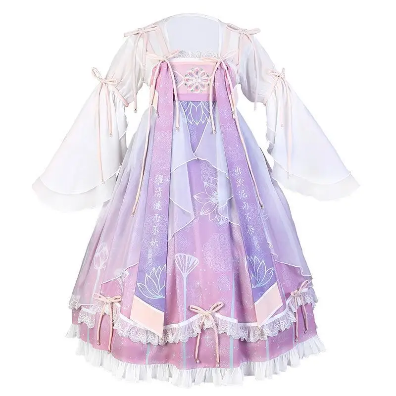 Donne Kawaii Lolita abiti maglione gonna ragazze Miads principessa dolce vestito cinese Hanfu Harajuku carino Costume Cosplay vestito