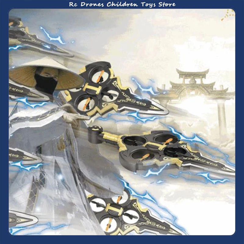 

New Hot Royal Sword Flying Xuanyuan Sword Cool Remote Control Flying Sword Uav Aircraft Lighting Stunt Toys For Boy Gift