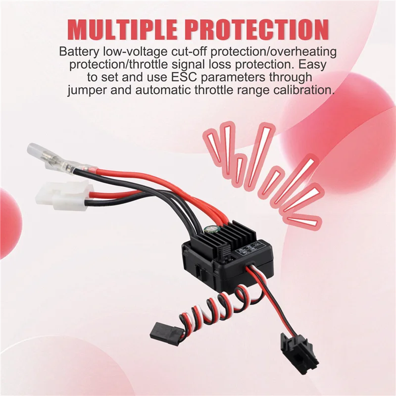 YSUN-2X RC 1060 Geborsteld ESC 60A 2-3 S Lipo Waterdichte Elektrische Snelheidsregelaar Voor RC Auto Vrachtwagen boot Axiale/Traxxas/Tamiya