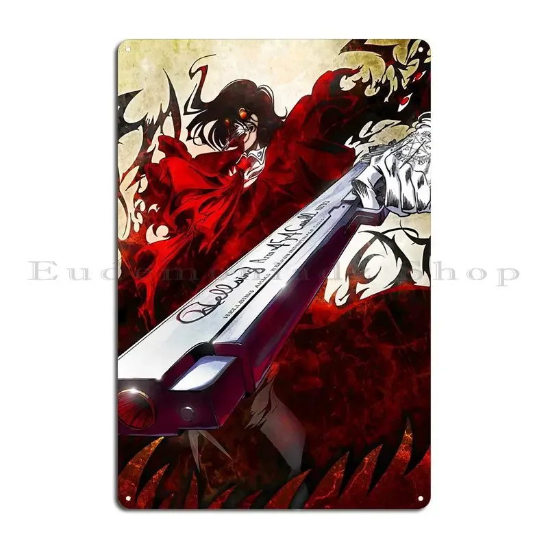 hell king Alucard Metal Plaques Funny Design Pub Designing Tin Sign Poster