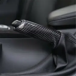 Carbon Fiber Black Handbrake Cover Universal Decoration For BMW 3 Series E90 E46 E91 E92 E93 F30 F32  2005-2018