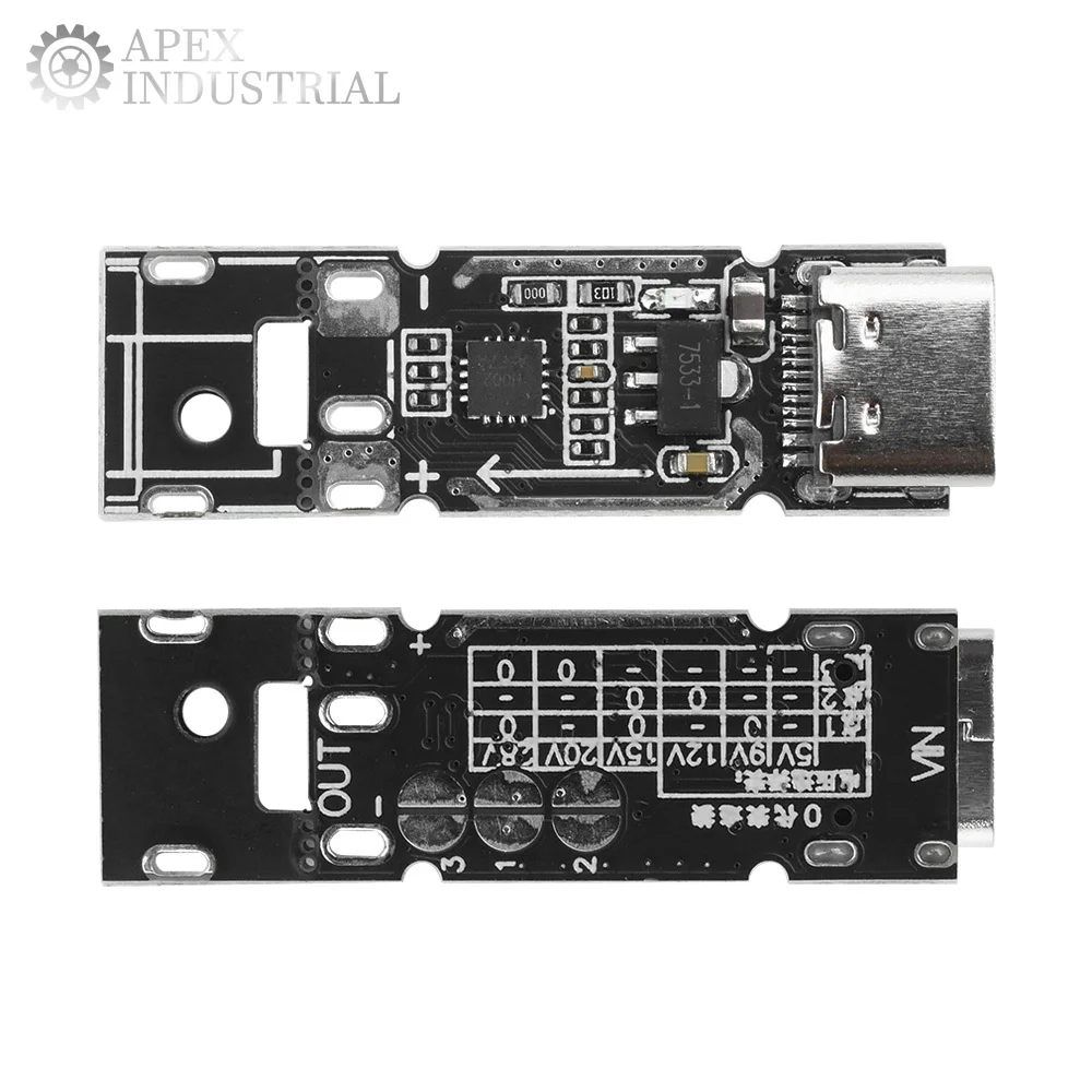 140W 5A Tipe C Ke DC QC PD Umpan Papan Pickup Pengisi Daya Cepat 28V 20V 15V 12V 9V 5V Pemicu Tegangan Mendukung PD3.1 PD QC AFC FCP