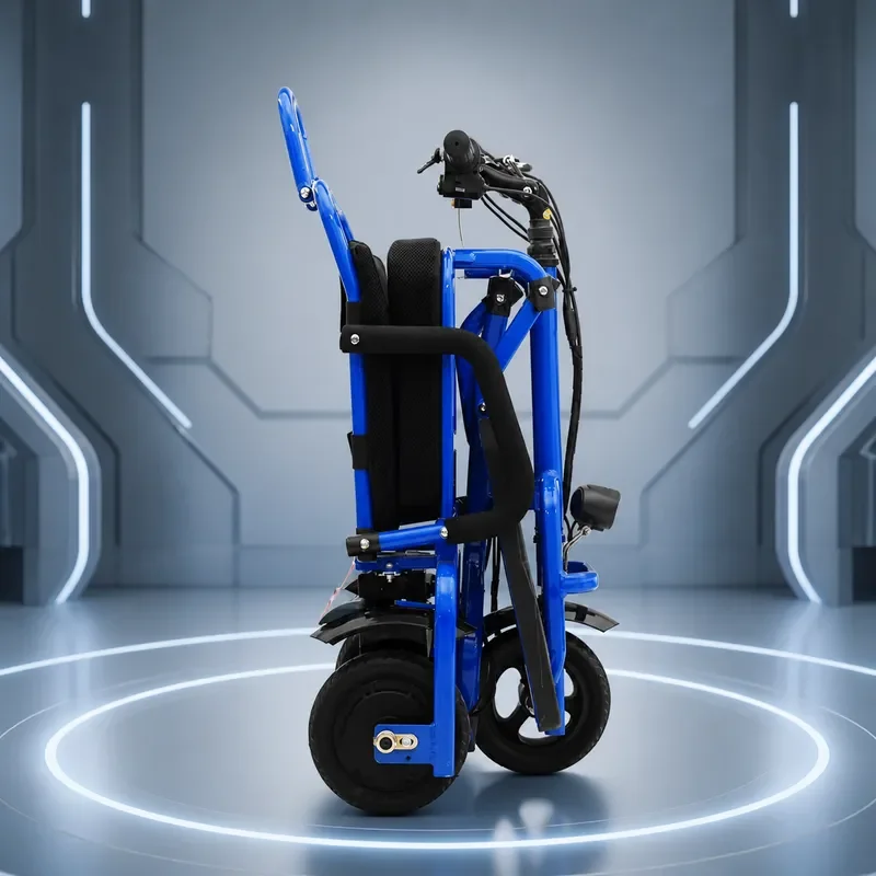 Folding Aluminum Alloy Electric Tricycle Battery Powered Scooter for Elderly Mobility Aid Compact E Trike Moped