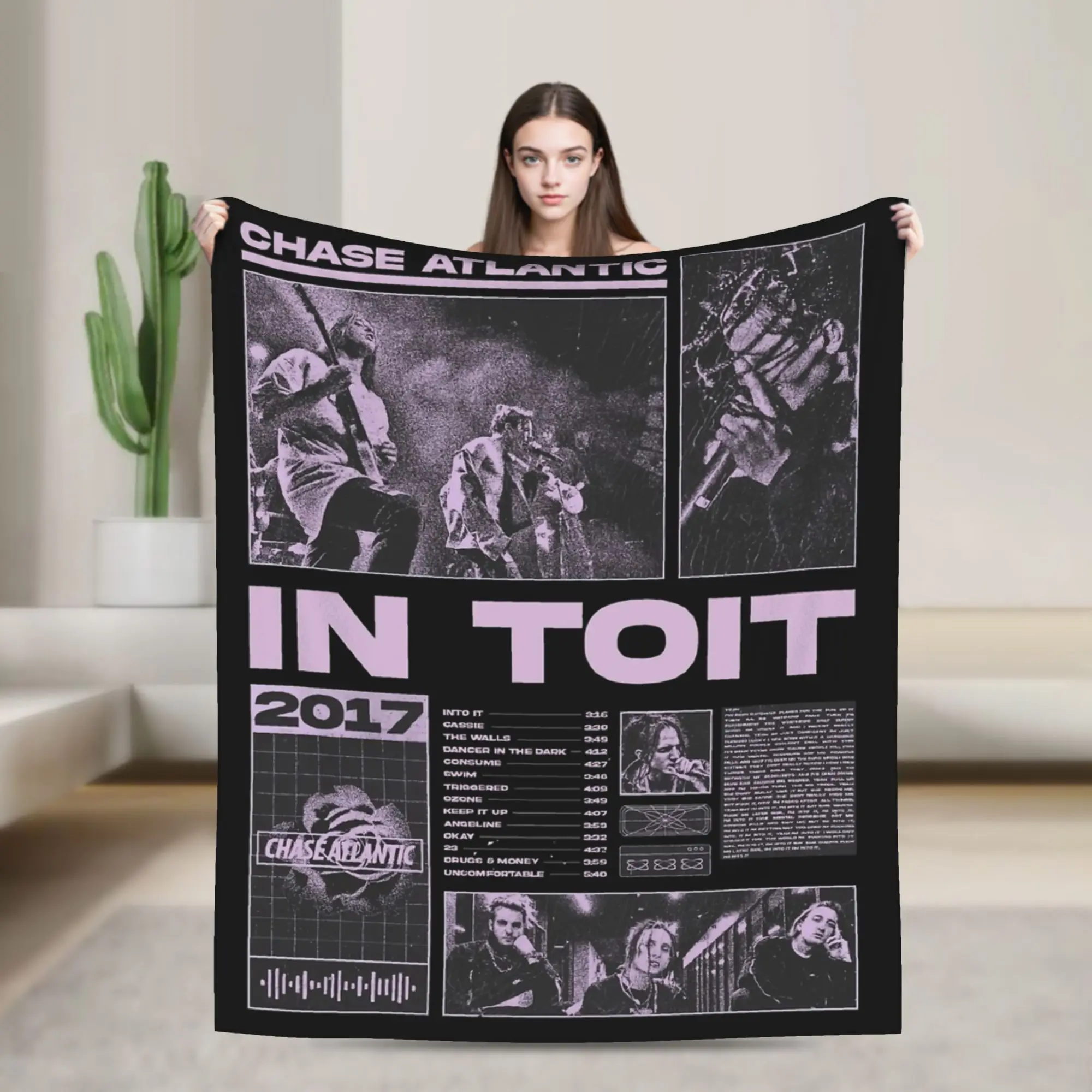 

In Toit Chase Atlantic Blanket Flannel Autumn/Winter Breathable Lightweight Throw Blankets for Sofa Couch Plush Thin Quilt