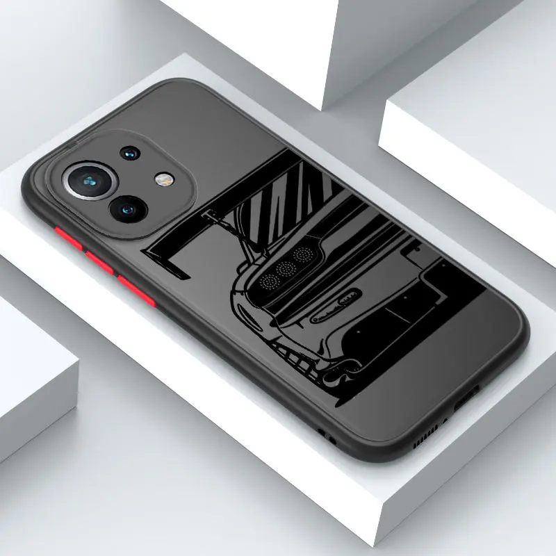 Matte Phone Case for Xiaomi  POCO X3 X4 NFC M5 F4 Silicone Edge Funda Clear Cover JDM Dream Car image 2