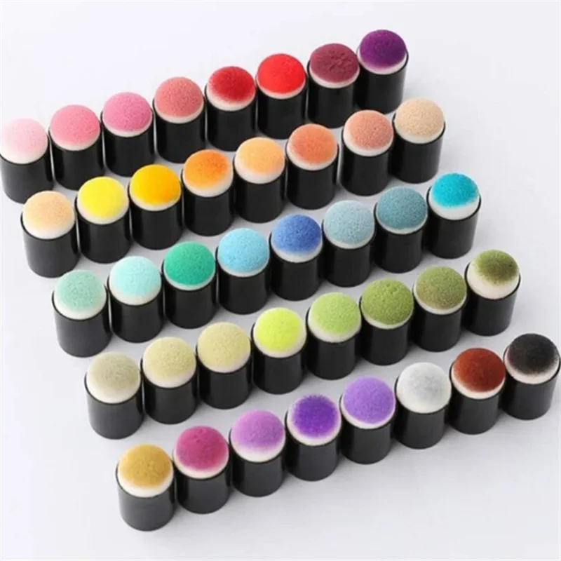 5/10PCS Handmade DIY Craft Scrapbooking Painting Making Drawing Kit ﻿Child Finger Sponge Paint Ink Pads Stamping Brush