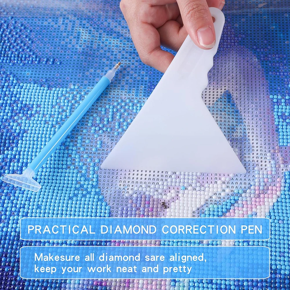 5D Komplettes Diamantmalerei-Werkzeugset mit Zubehör und Aufbewahrungstasche, 28 Fächer, Behälter, Bohrstifte, Tabletts, Trichter für Erwachsene, DIY-Bastelarbeiten – Detail 7