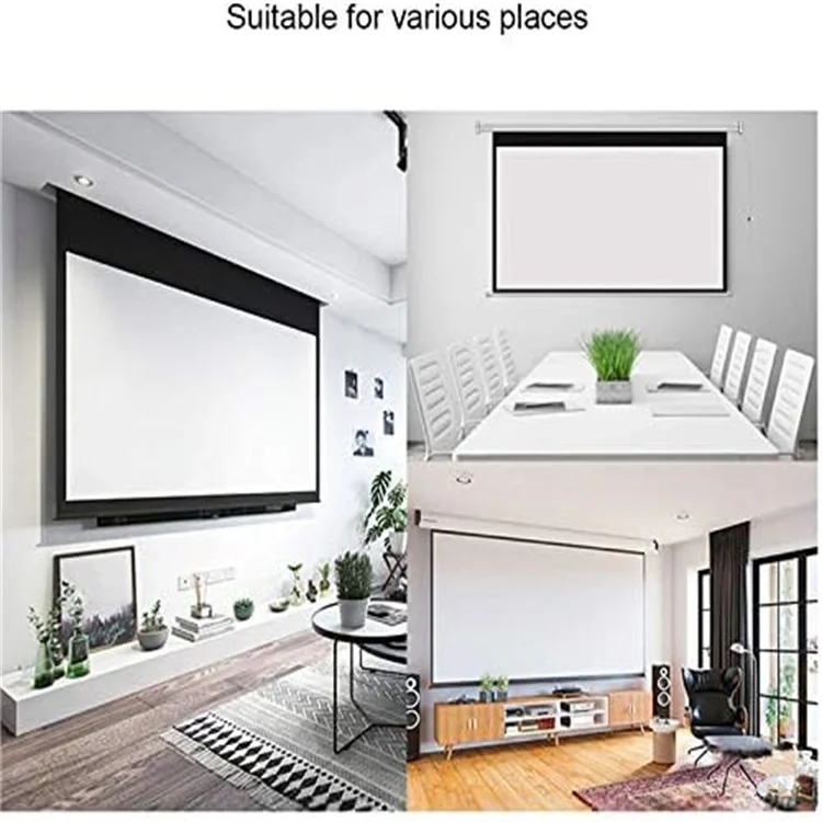 120 150 Inch Alr Electronic Projector Movie Screens 4K HD 16:9 Anti-light Electric Projection Screen For Home Office Classroom
