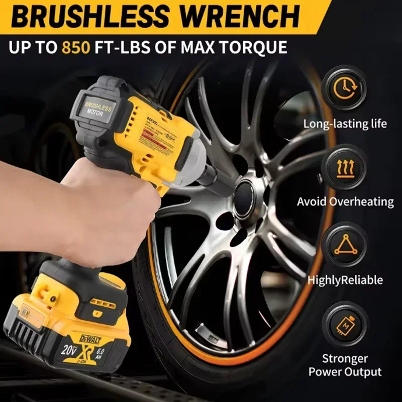 

Комплект DEWALT DCF900 1/2 дюйма, бесщеточный, аккумуляторный, ударный гайковерт с высоким крутящим моментом и наковальницей из свиного кольца, 20 В, электроинструменты, зарядное устройство