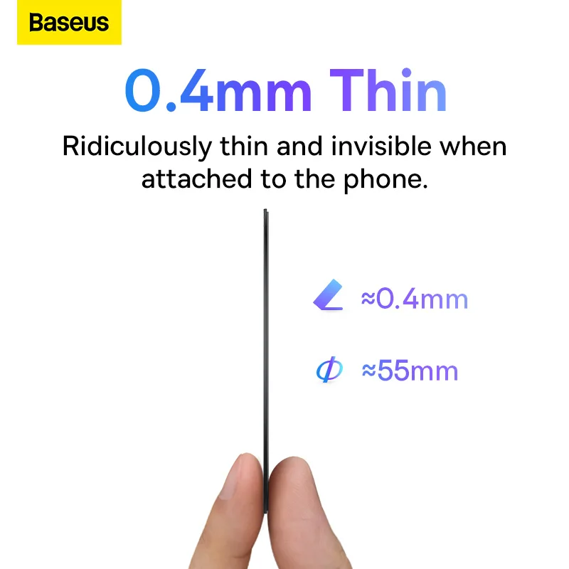 Baseus Magnetic Metal Plate Sticker Ring Car Phone Holder Disk  Iron Sheet For iPhone 11 Xiaomi Samsung Magnet Wireless Charger