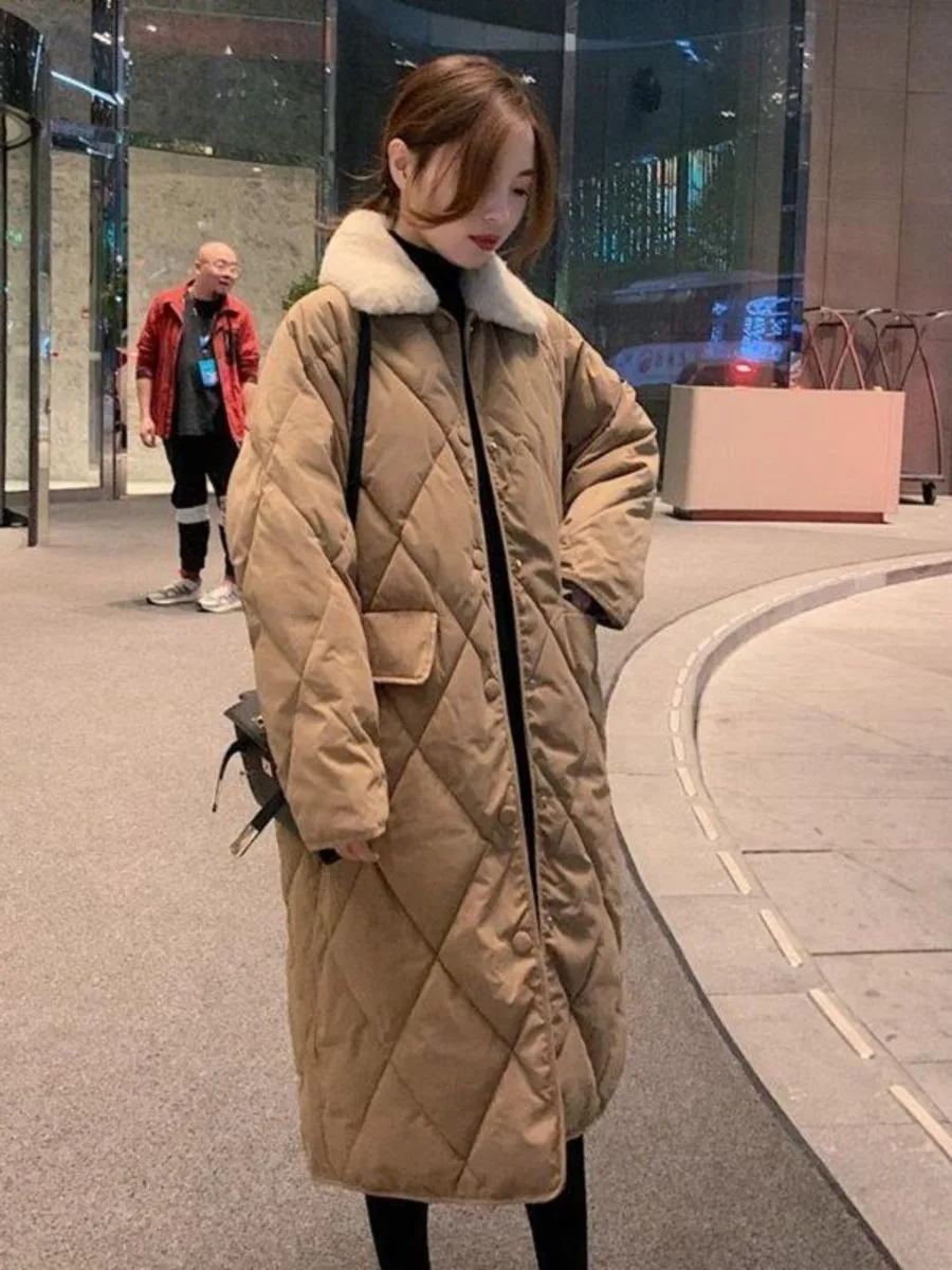 Autumn Winter Warm Jacket Women Puffer Long Fashion Lightweight Down Cotton Overcoat Female Loose Casual Warm Parkas Outerwer