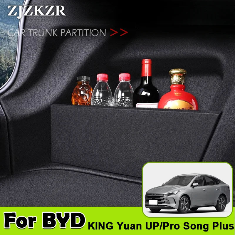 Para BYD Song Plus Yuan UP/Pro KING /Destroyer 05 Dolphin Surf Mini maletero partición de almacenamiento accesorios de caja de almacenamiento multifunción