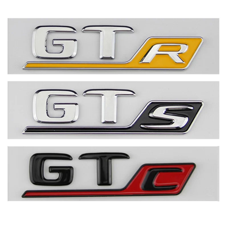 

Long R S C Badge Emblem for Mercedes Benz AMG GT GT43 GT50 GTR GTS GTC C63S E63S GLC63S GLE63S Emblem Car Styling Trunk Sticker