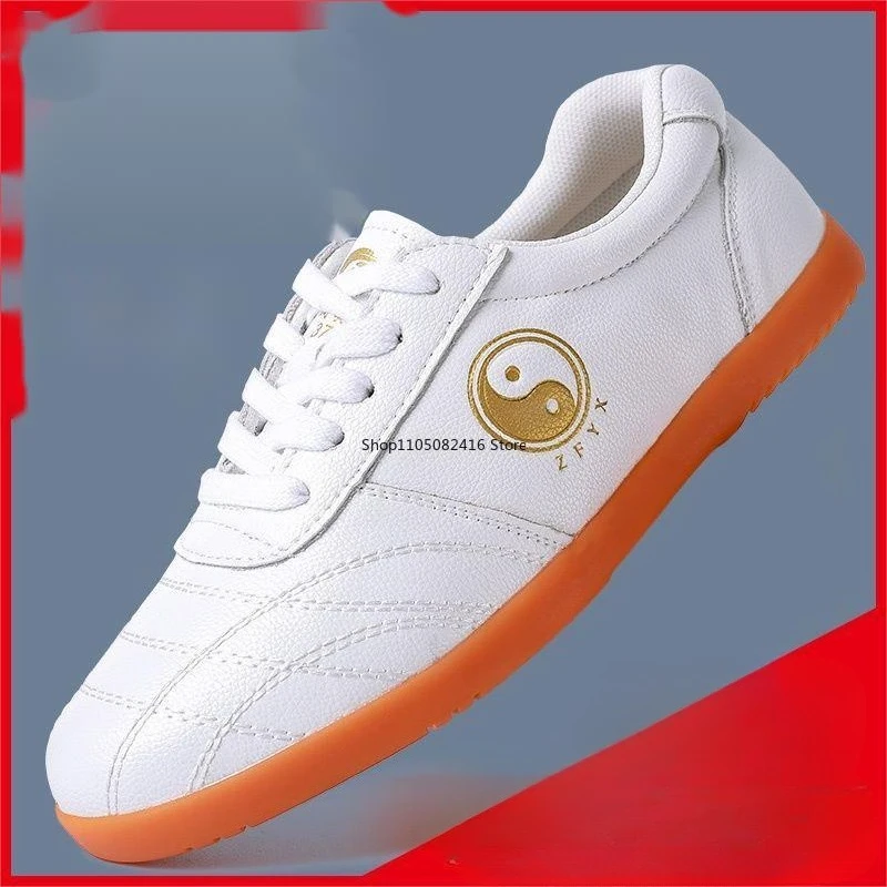 الرجال النساء الجلود تاي تشي أحذية عدم الانزلاق أكسفورد أسفل أحذية الكونغ فو منخفضة أعلى فنون الدفاع عن النفس أحذية تدريب التايكوندو أحذية رياضية #3