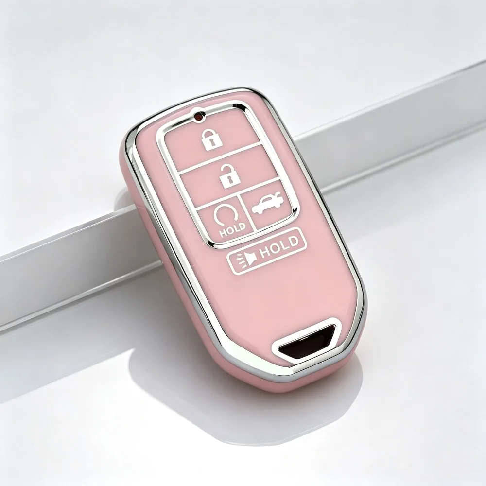 5 Buttons TPU Remote Car Shell Case for Honda Accord Civic HR-V Fit Passport Pilot Key Fob Cover Keyless Auto Accessories
