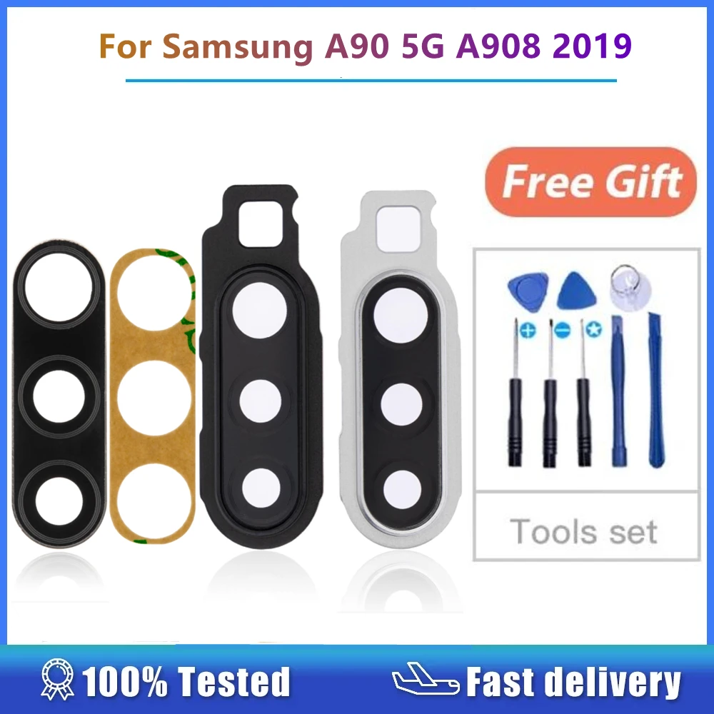 Для Samsung Galaxy A90 5G A908 2019 задняя камера кольцо рамка Крышка стеклянный объектив Запасная часть