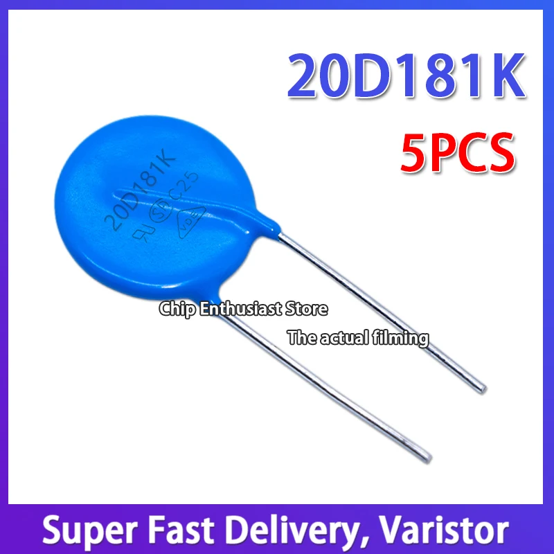 5PCS Varistor 20D181K 181KD20 Diameter: 20MM 10% DIP-2 180V