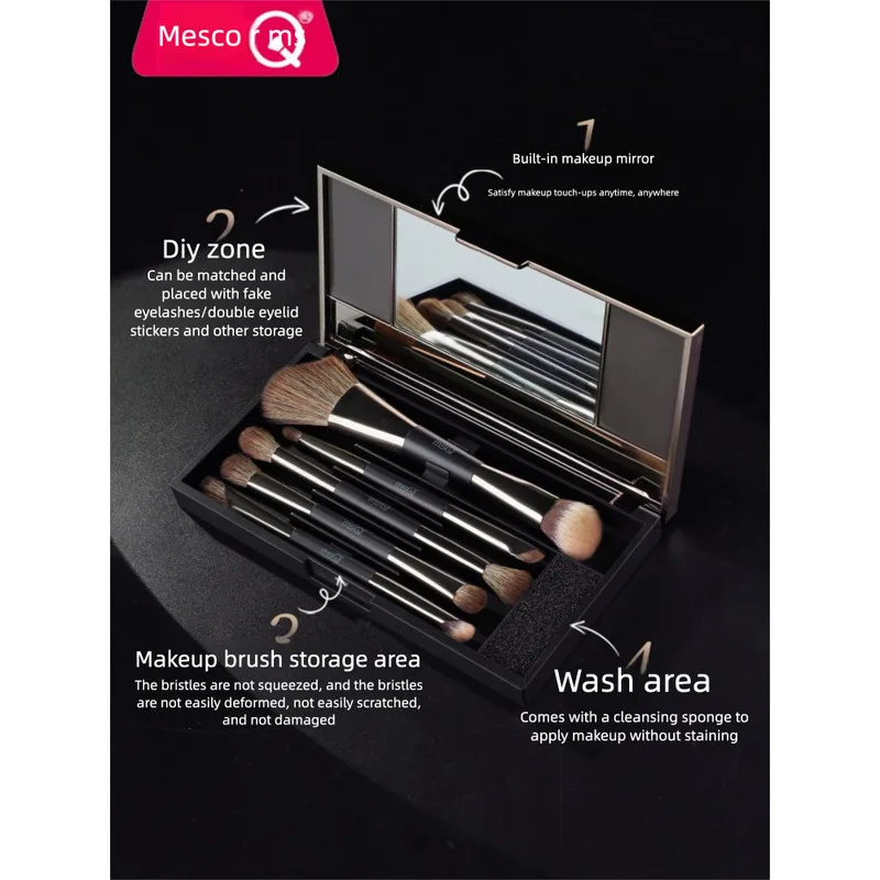 MSQ/ MSQ 5 Mini Double-headed Portable Makeup Brushes Set