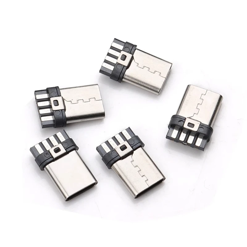 Разъем Type-c USB2.0 «папа» для зарядки данных «сделай сам», двухсторонний разъем для пайки проводов, передняя и задняя вилка 2P4P