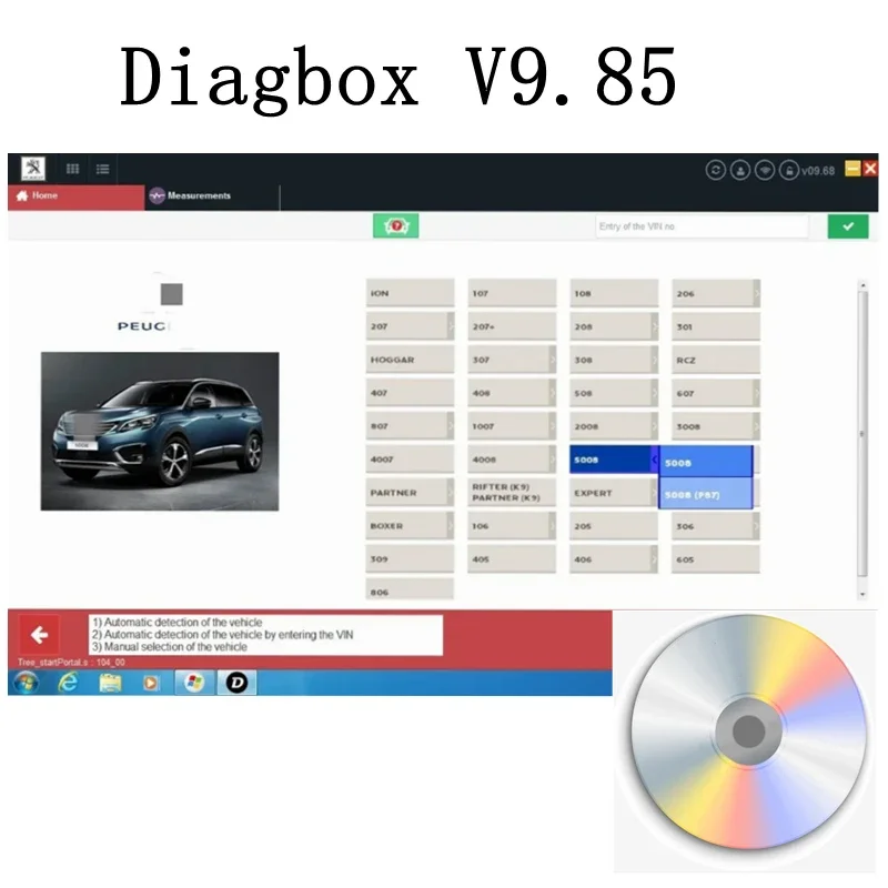 2024 Latest Diagbox V9.85 version Direct original installation work with Lexia3 PP2000 Diagnose Adaptations Diagbox For Peogeot