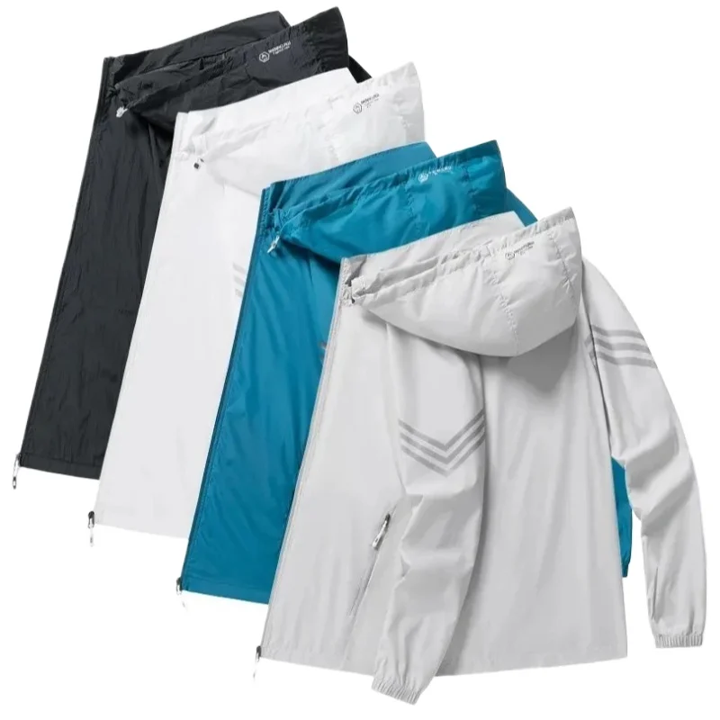 AliExpress VIPOL UPF50+ Sunscreen Coats Men Women Summer Thin Breathable Jacket Outdoor Cycling Sport Ice Silk Skin Coat Men's Sunscreen Clothing