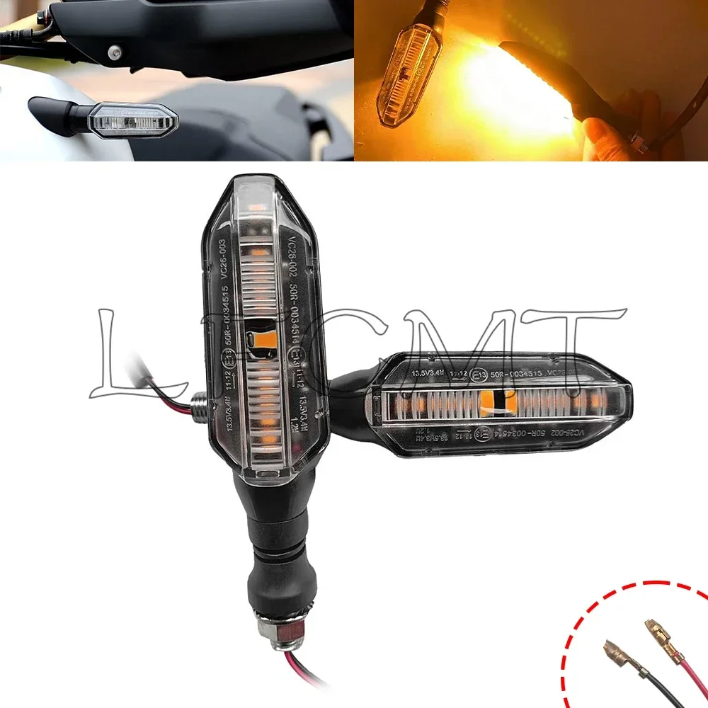 

12V M10 Universal LED Turn Signal Lights Motorcycle Amber Flowing Indicator Arrow Blinker Motorbike Flasher Lamp Accessories