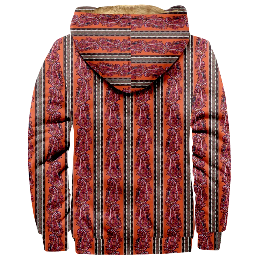 Abrigos de chaquetas de invierno para hombre, abrigo de algodón con patrón Retro de Paisley rojo, vestido térmico para el hogar