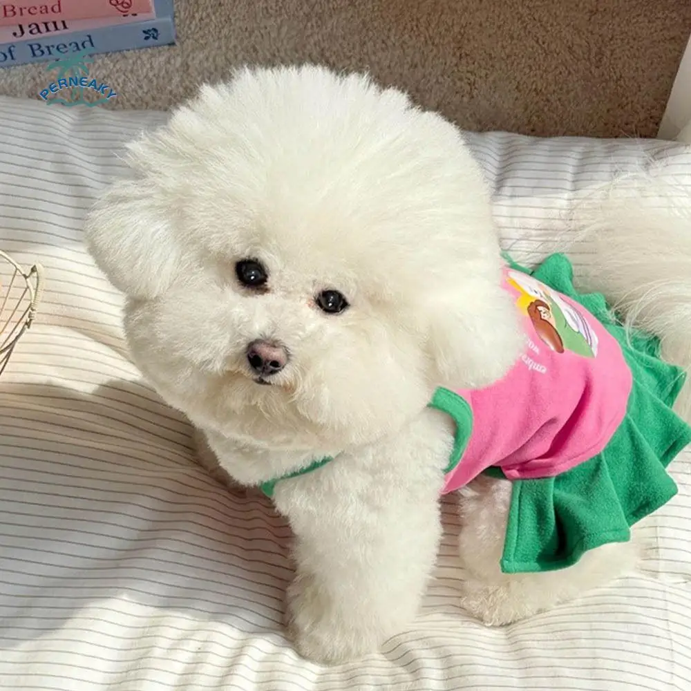 

Costume Thin Strap Dogs Vest Comfortable Fabric Printed Design Puppy Camisole Breathable Soft Small Dog Cat Dress Pet Supplies