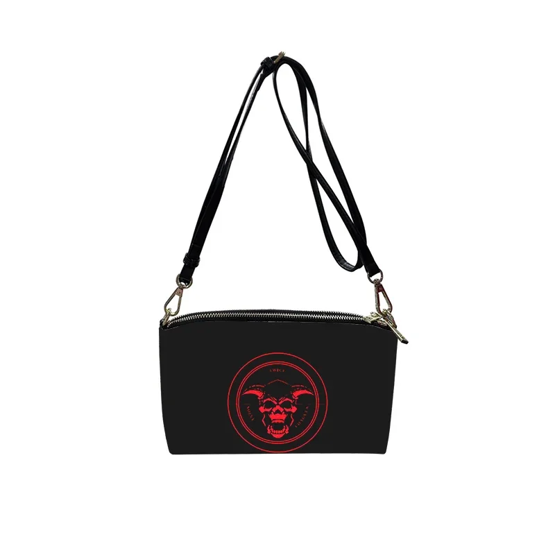 hell Satan Devil logo PU Crossbody Bag 2023 New Women's Fashion Shoulder Bag Minimalist Small Square Bag for Women