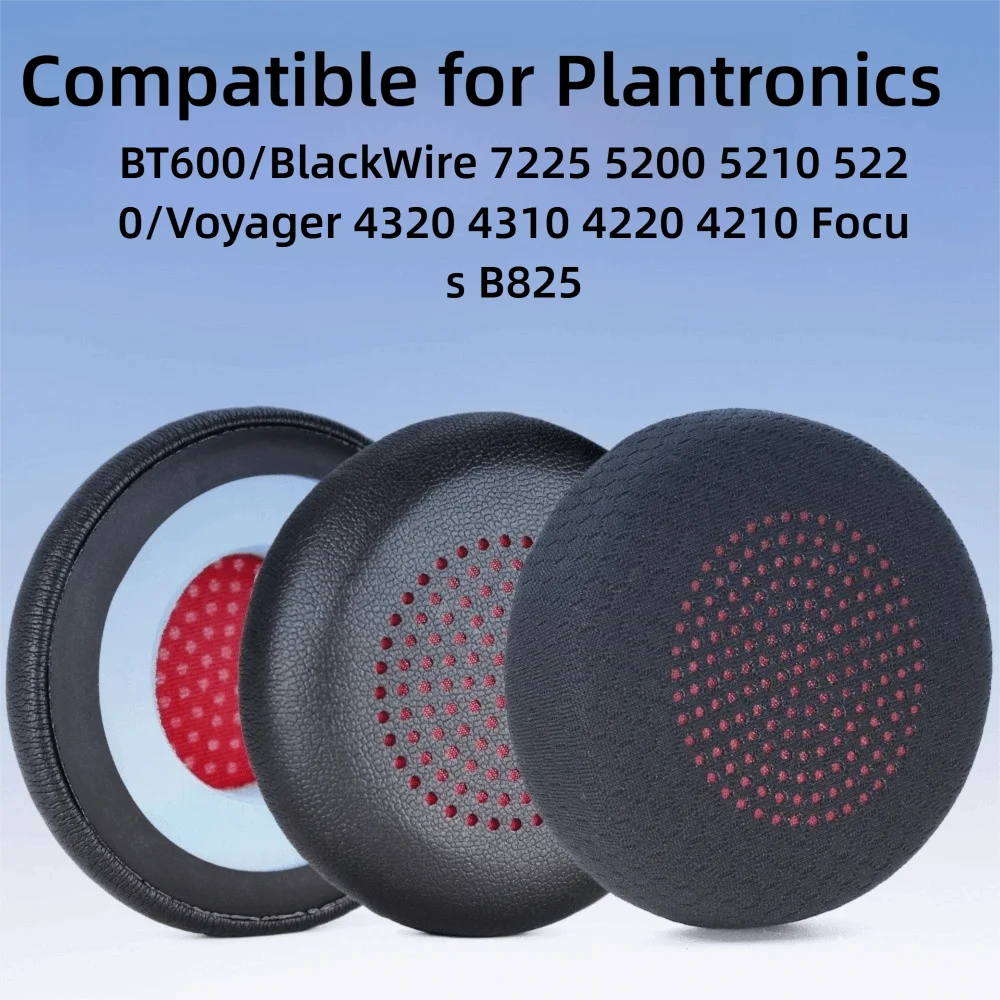 Substituição de fone de ouvido e almofadas para plantronics bt600 blackwire 7225 5200 5210 5220 voyager 4320 4310 4220 4210 foco b825
