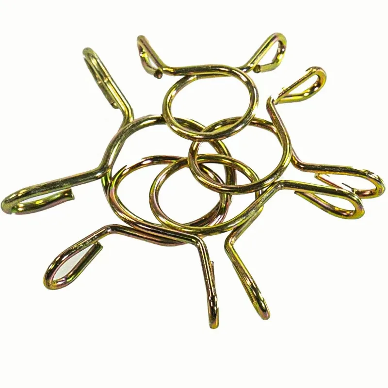 10/20/50 個ガソリンホーススプリングクランプ 5 〜 14 ミリメートル亜鉛メッキパイプクリップ燃料ラインガソリンパイプ燃料ホースクランプオートバイボート用