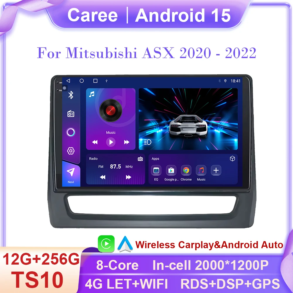 

Android 15 For Mitsubishi ASX 2020 2021 2022 Car Radio Multimedia Video Player GPS Navigation Head Unit Carplay Auto 360 Camera